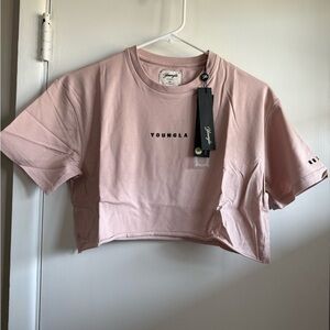 YoungLA For Her Women's Blush Crop Top, Size Small